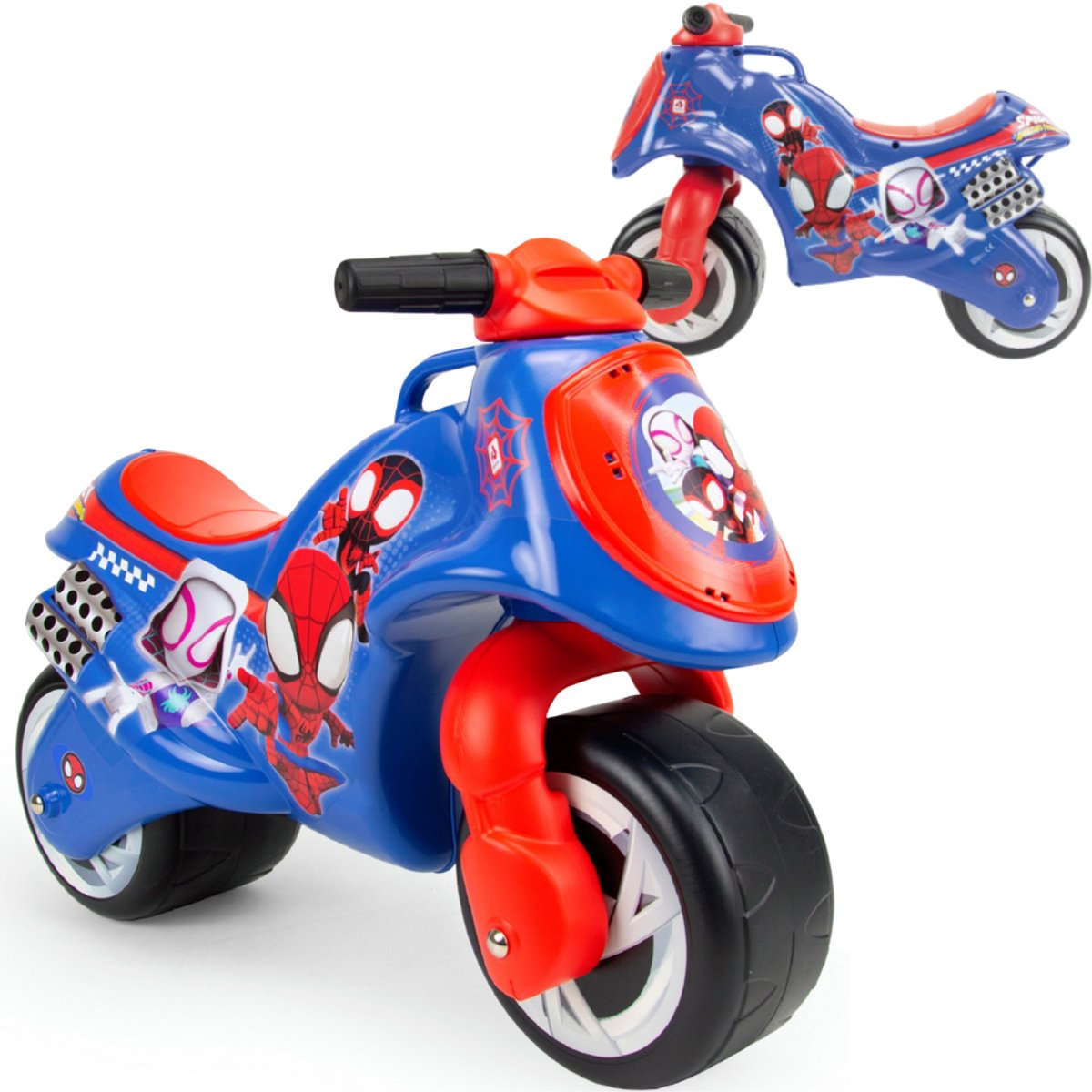 Injusa neox spiderman loopmotor vanaf 2 jaar - max. draagkracht 30 kg - 69 x 27,5 x 49 cm - blauw rood