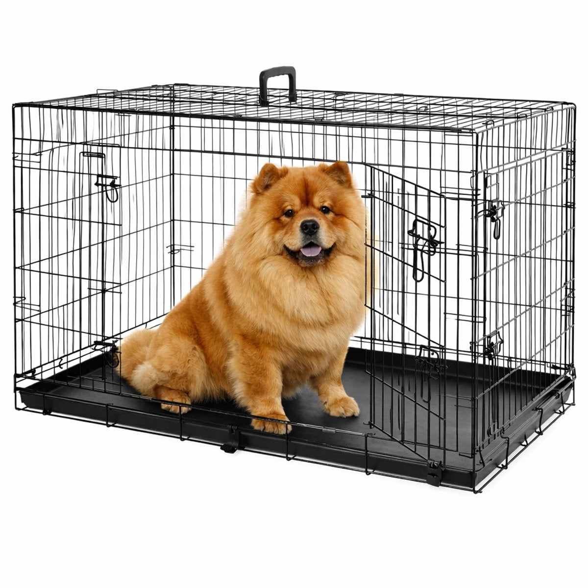 Flamingo Flamingo Wire Gage con porta scorrevole Mezo XL 70x109x77 cm nero