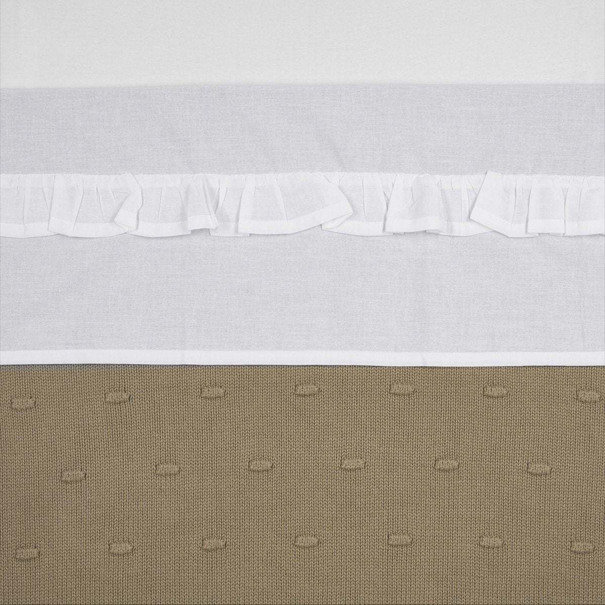 Lenzuolo per culla con volant Meyco - bianco - 100x150 cm - 0,3 tog