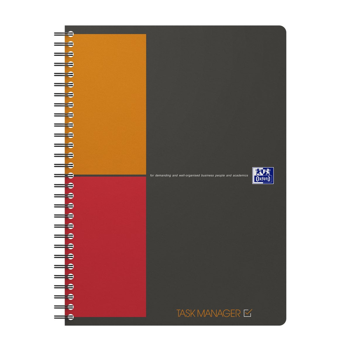 Oxford international task manager b5 80 hojas funda plástico flexible gris