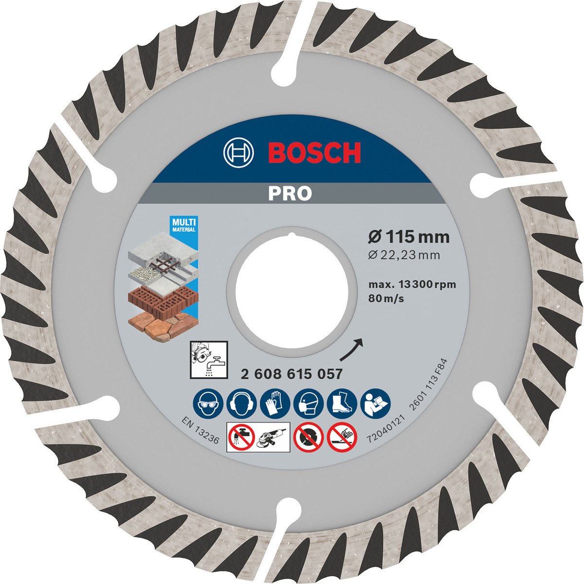 Disco diamantado Bosch universal 115 22.23