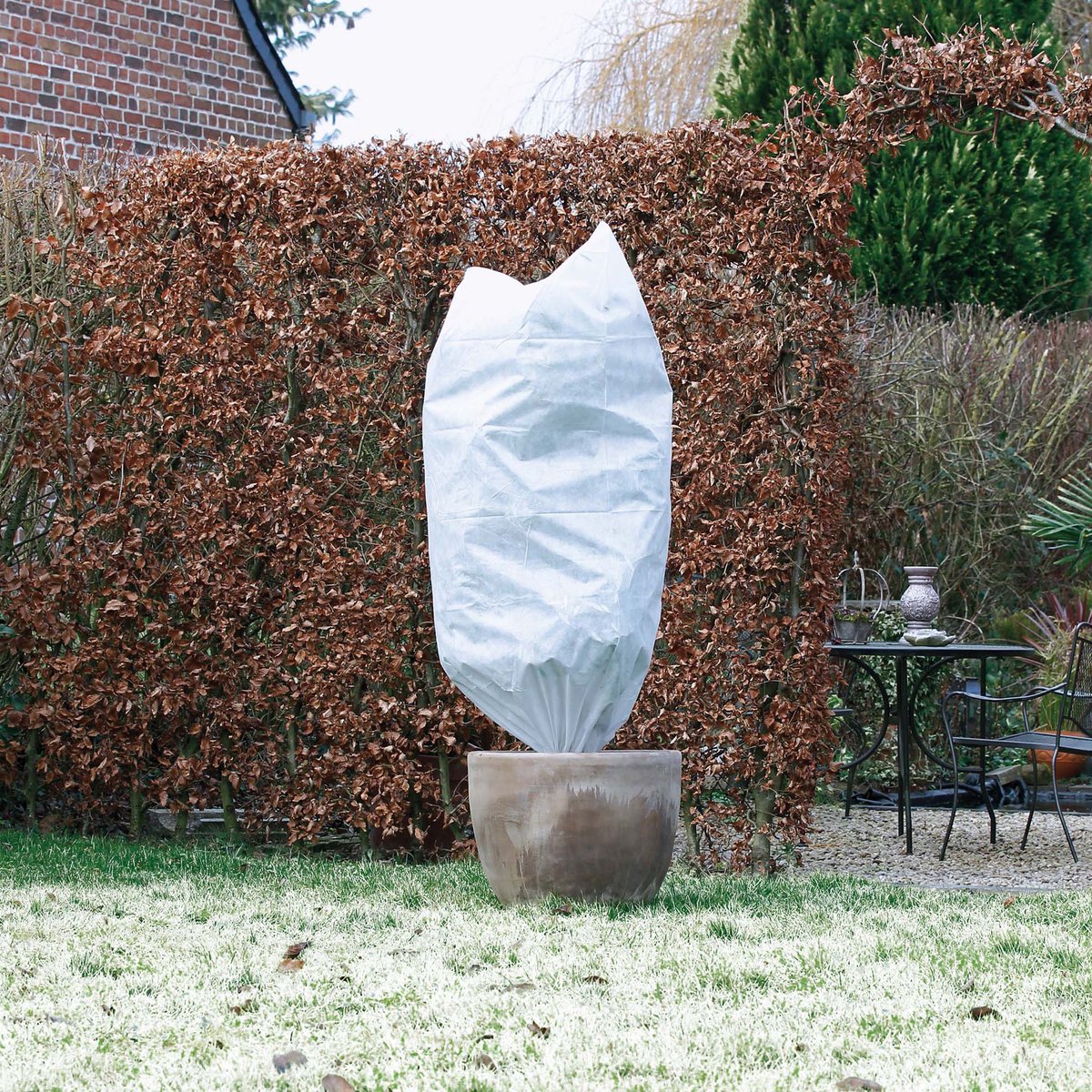 Copertura invernale naturale con cavo, per piante 1,50 m x Ø