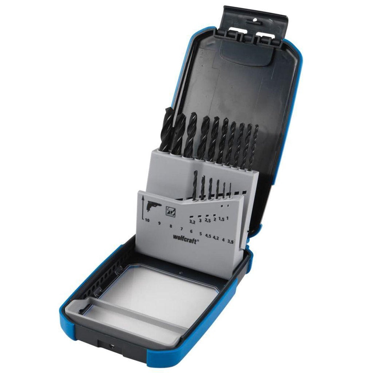 Wolfcraft - set di punte per metallo 16 pezzi - ø da 1 a 10 mm - set di punte da 16 pezzi per metallo - punta per metallo - 7103000