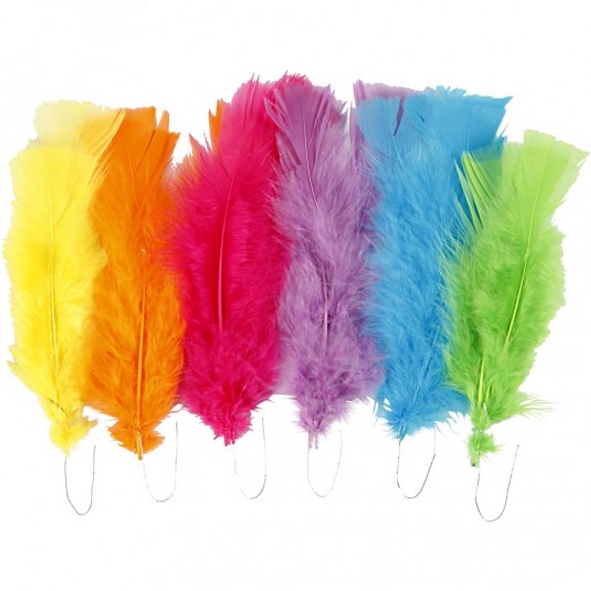 Piume Creative Company, l: 11-17 cm, vari colori, 18 gomitoli 1 scatola