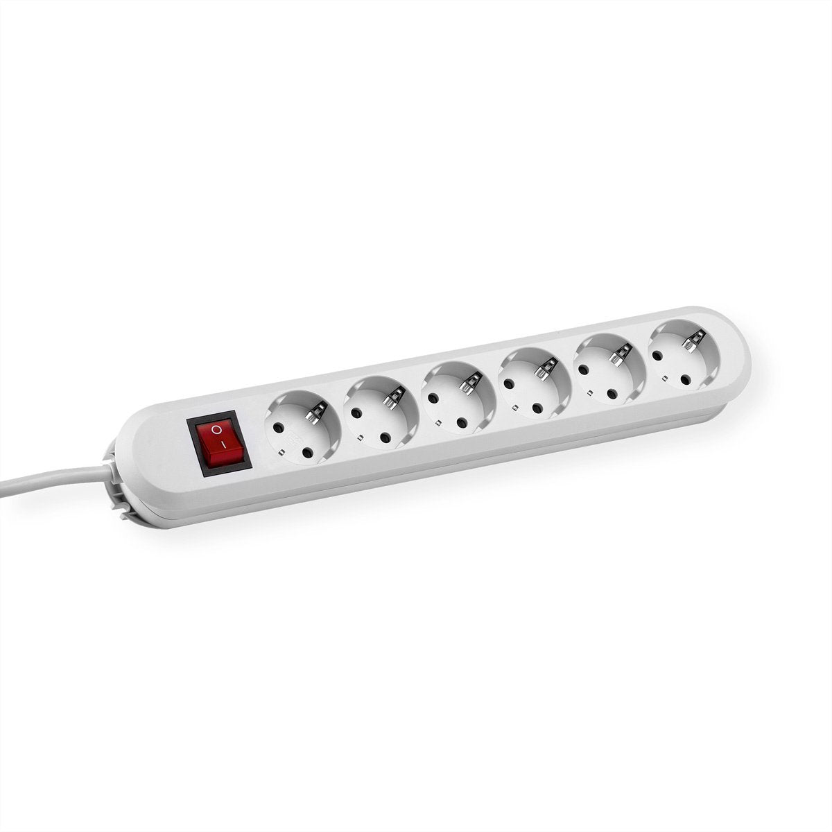Regleta inteligente Bachmann 6x contacto a tierra, con interruptor, blanco, 5 m