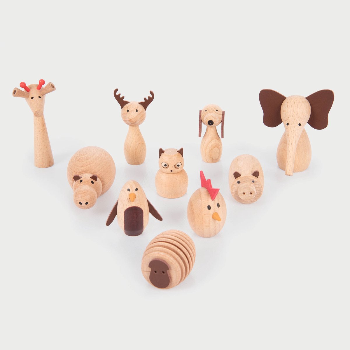 Amigos animales de madera Tickit - pk10
