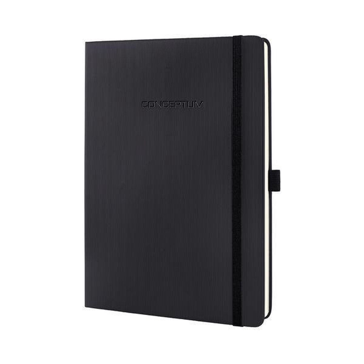 Notebook Sigel - conceptum pure - formato tablet - nero - copertina rigida - a quadretti - si-co117