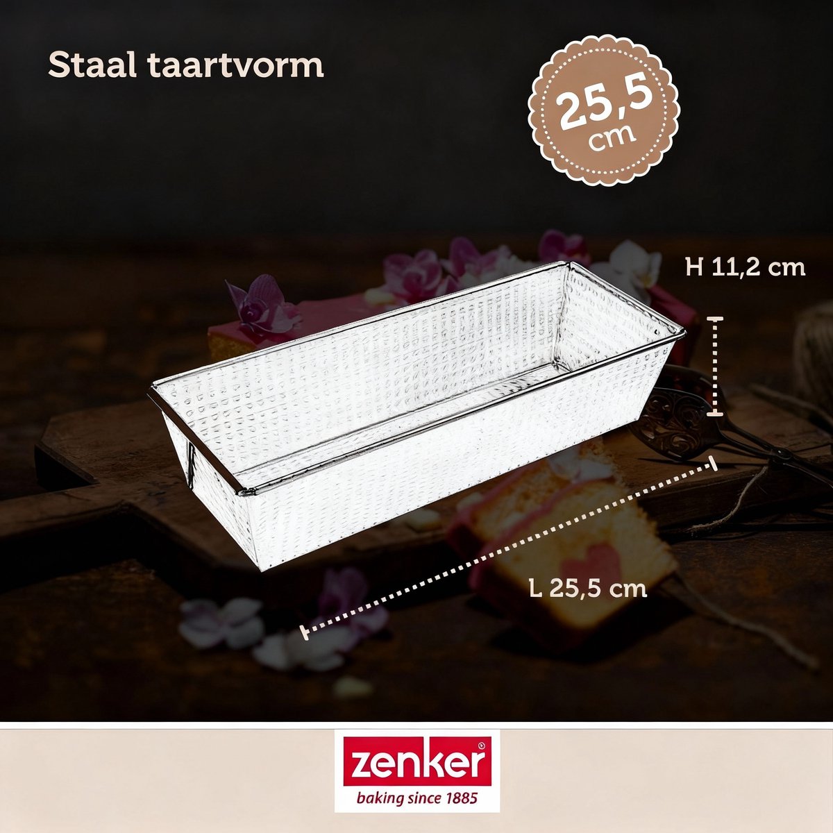 Stampo per torta Zenker 25,5 cm argento