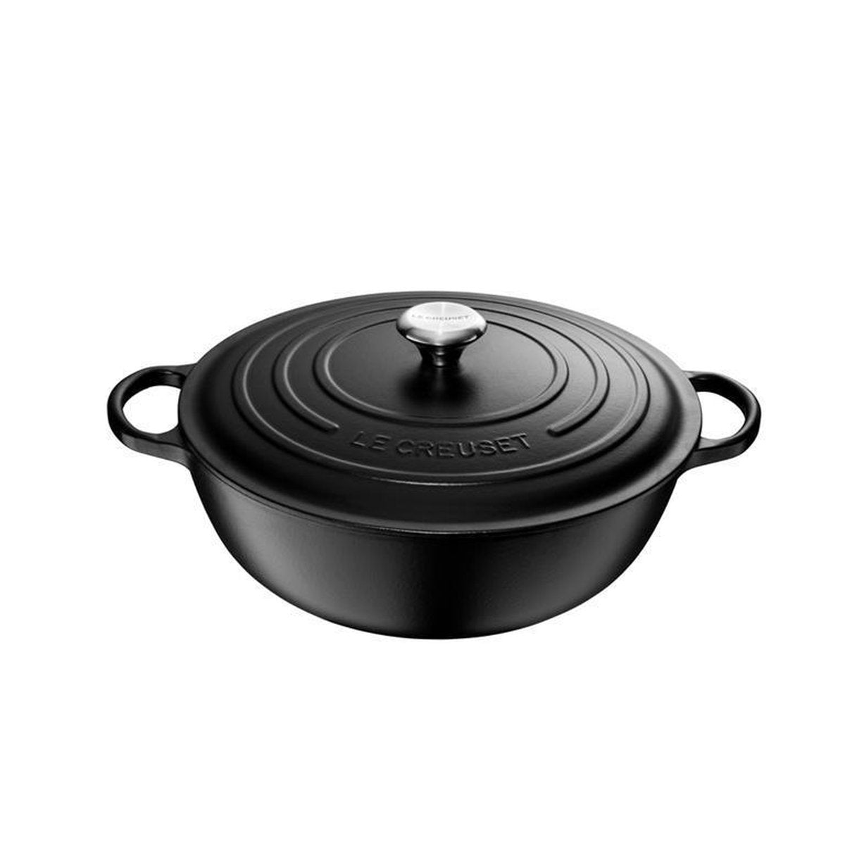 Le creuset - marmite in ghisa nero opaco 32 cm 7 l