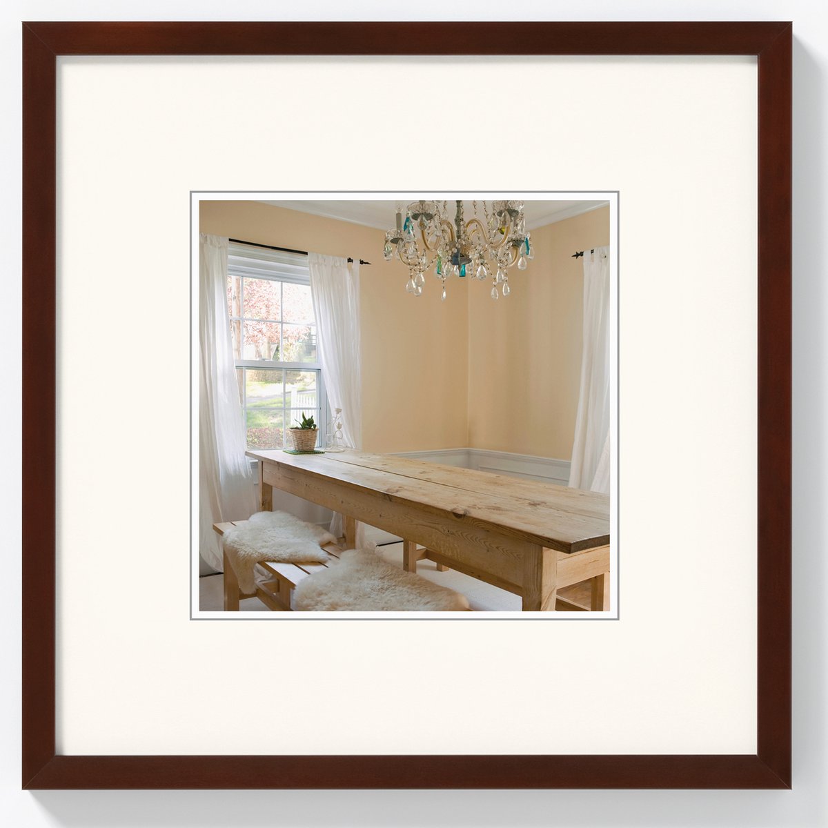 Peperoni Walther - cornice in legno - misura foto 30x30 cm - noce