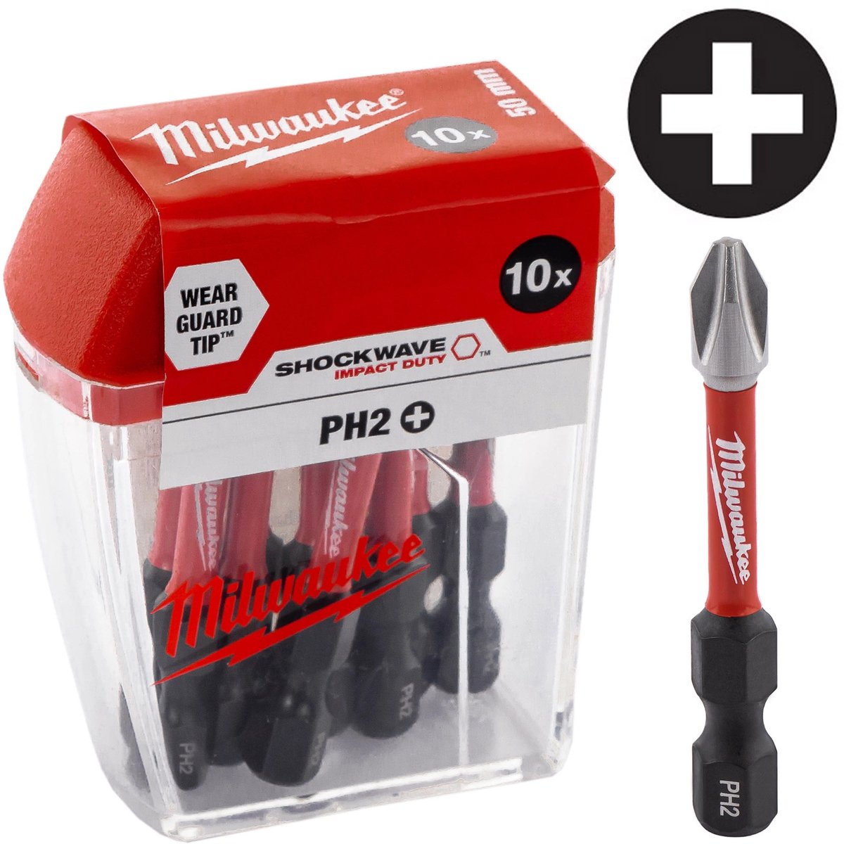 Accessori Milwaukee shockwave gen ii ph2 50mm 10 pezzi - 4932430855