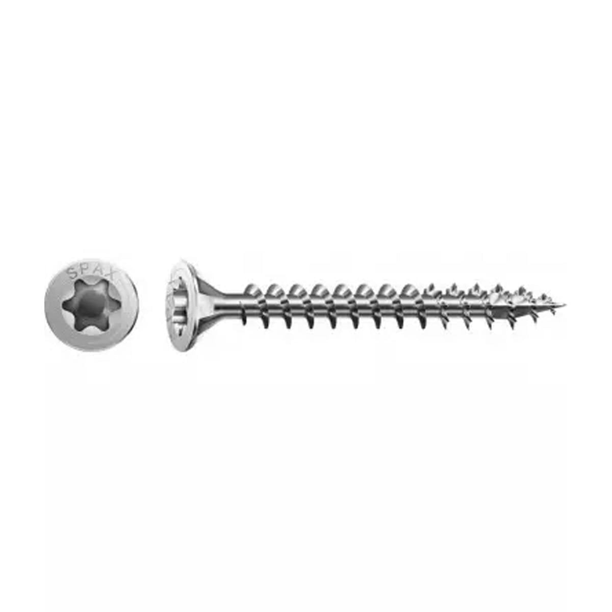 Vite per legno Spax torx testa piatta - 3,5x20mm - t10 - 25 pezzi
