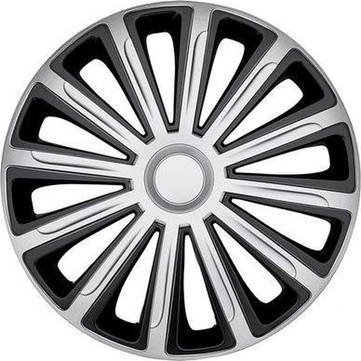 Coprimozzi Car Plus Alaska 14 pollici ABS argento nero set da 4