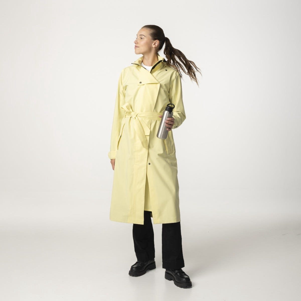 Gabardina Puch impermeable largo urban outdoor señoras niebla dorada