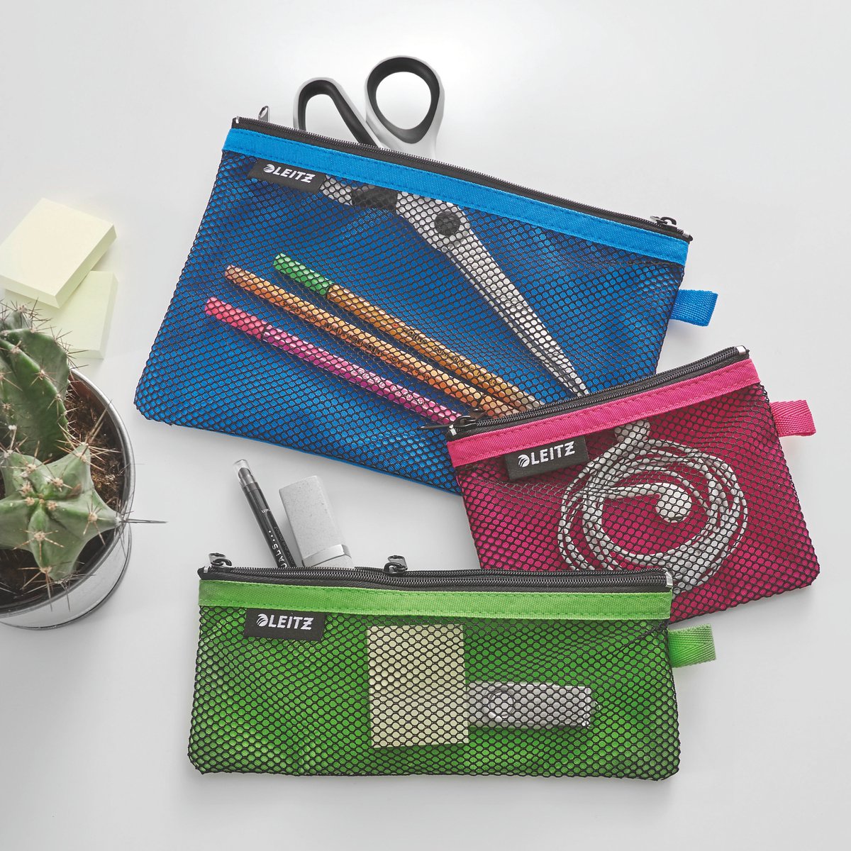 Estuche para lápices wow de Leitz con dos compartimentos talla l negro