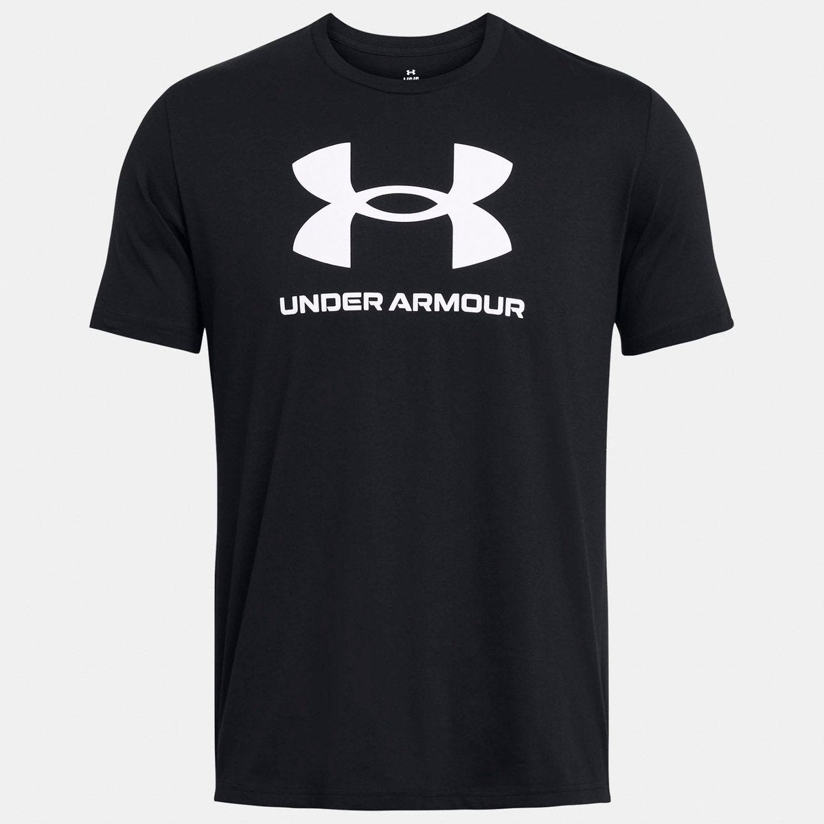 Camiseta deportiva Under Armour UA Sportstyle Logo Update SS-BLK Hombre - Negro - Blanco