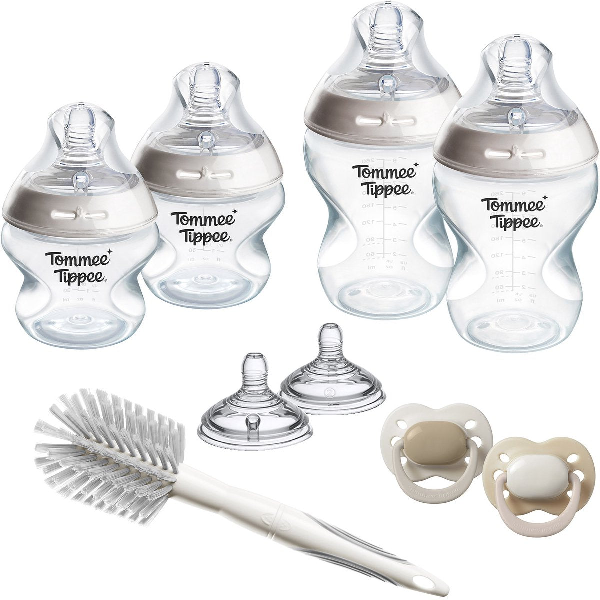 Set iniziale per biberon e tettarelle Tommee Tippee Natural Start - Biberon da 150 ml e 260 ml per neonati - 0 mesi+