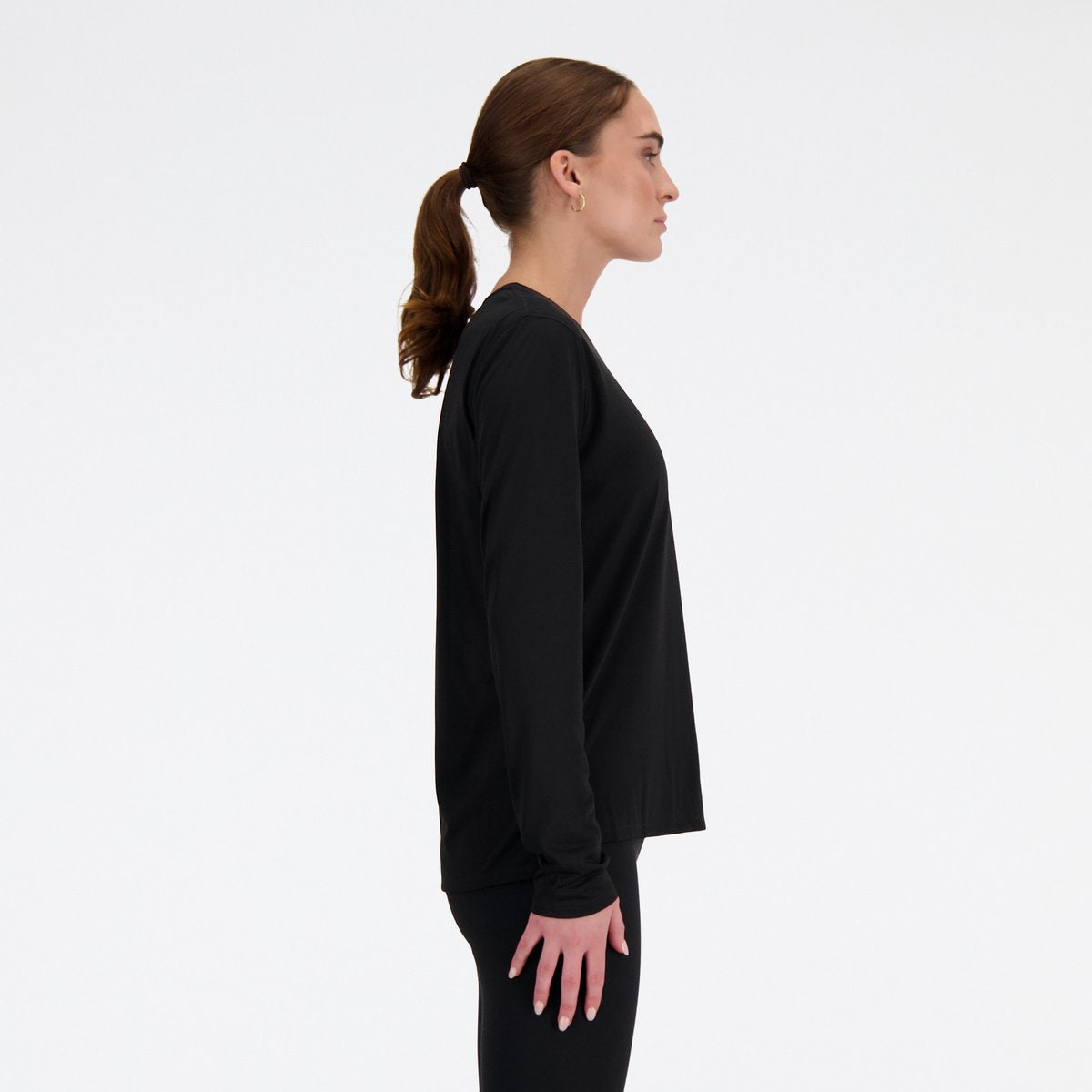 Maglione sportivo da donna a maniche lunghe New Balance Sport Essential - nero