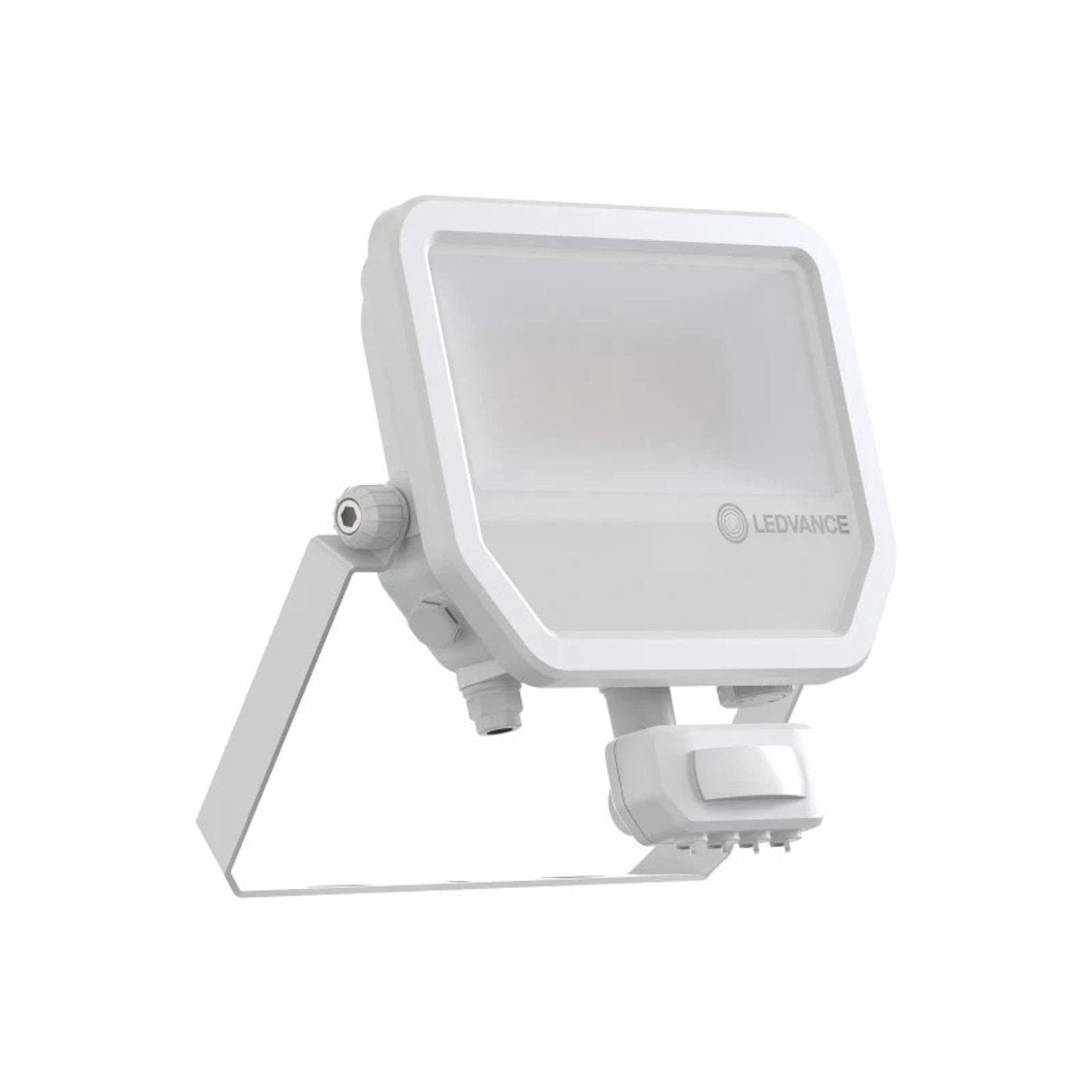 Ledvance led floodlight aluminium wit 41w 5500lm 100d - 830 warm wit | ip65 - bewegings- en lichtsensor - symmetrisch