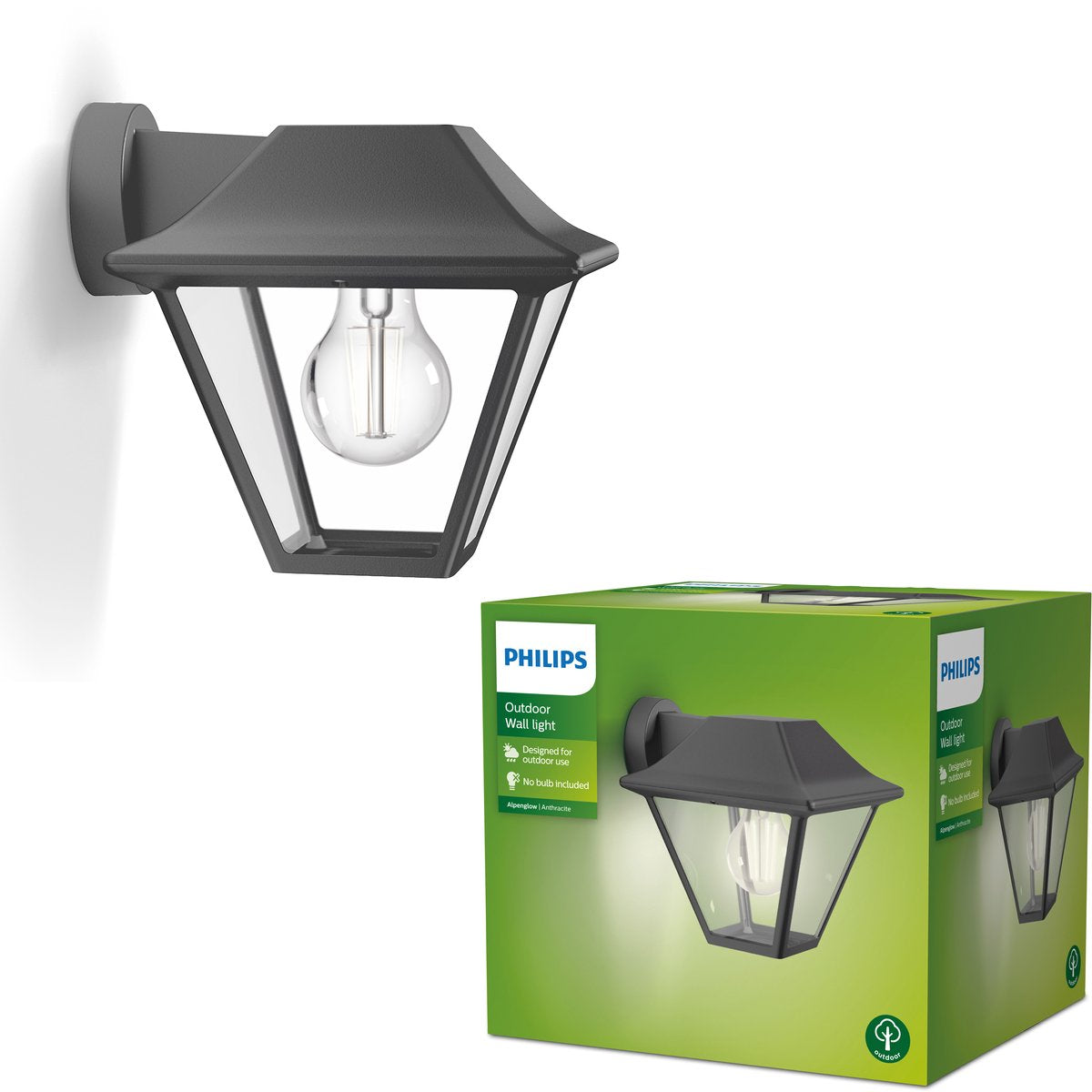 Philips LED Alpenglow Parete Antracite 1x60W HV