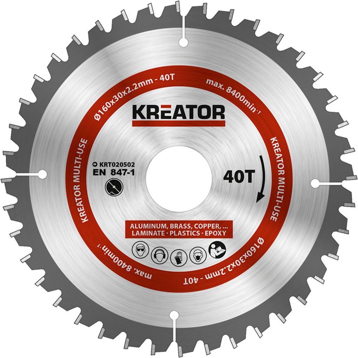 Kreator krt020502 universeel zaagblad 160 mm - 40t