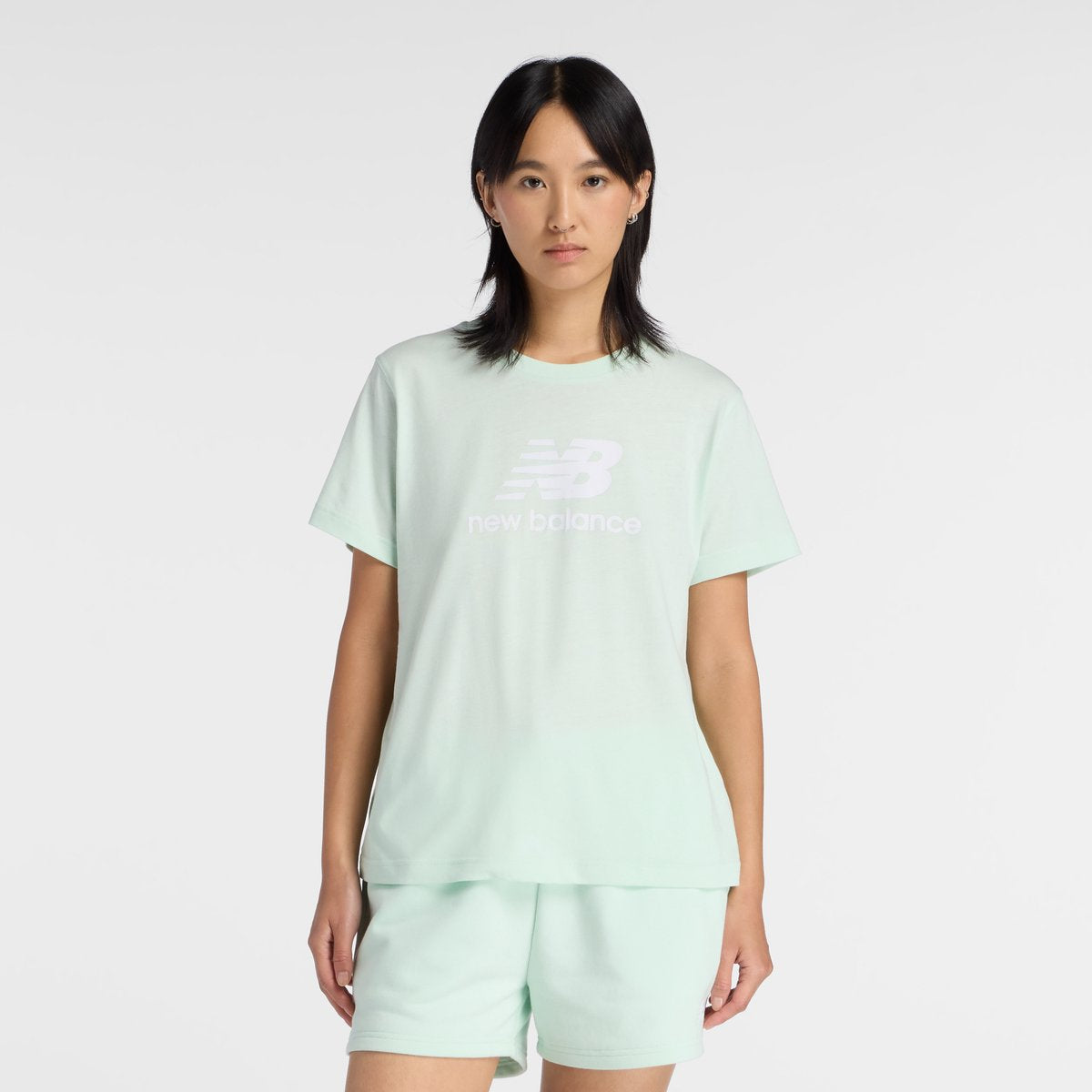 Camiseta mujer New Balance Sport Essentials Jersey Logo - Cosmic Jade