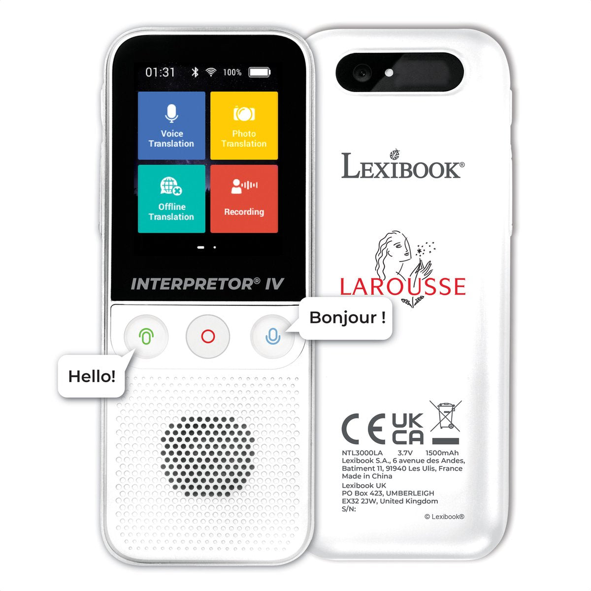 Traductor de voz Lexibook 138 idiomas larousse®