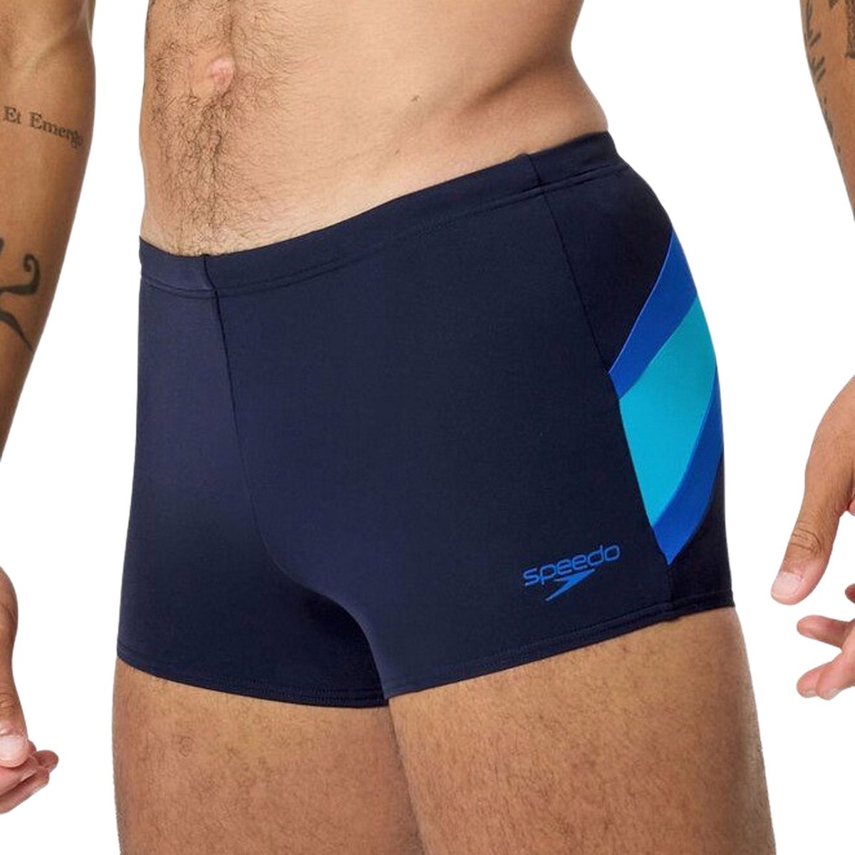 Costume da bagno sportivo da uomo Speedo Hyperboom Aquashort - blu navy