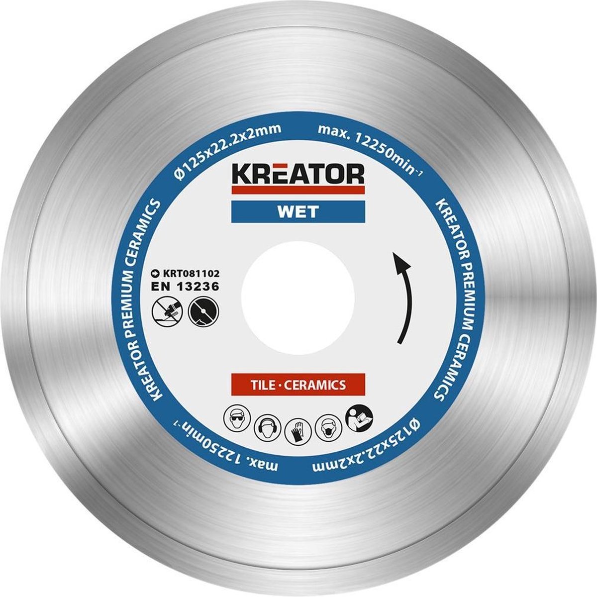 Kreator krt081102 disco diamantato d125 premium bagnato