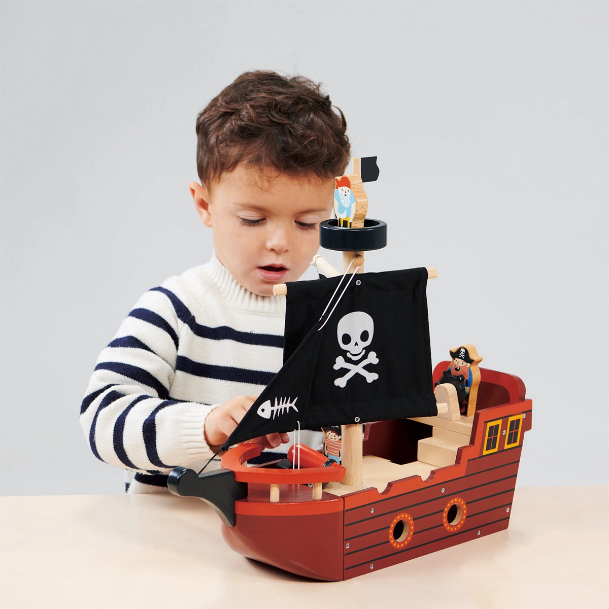 Veicoli Mentari - barca pirata - 38x12,5x36cm - con accessori - 3 anni