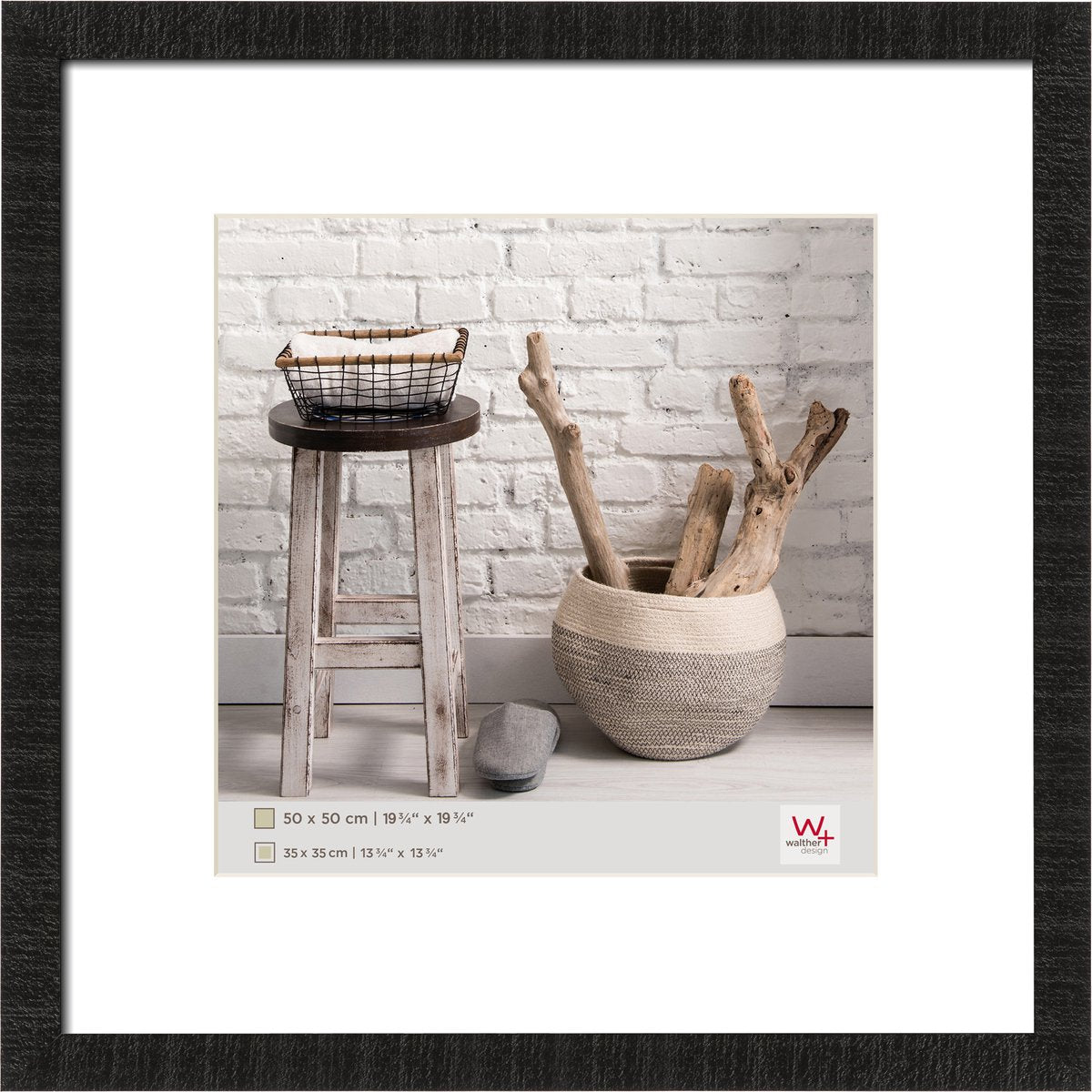 Walther home - marco de madera - tamaño de foto 50x50 cm - negro