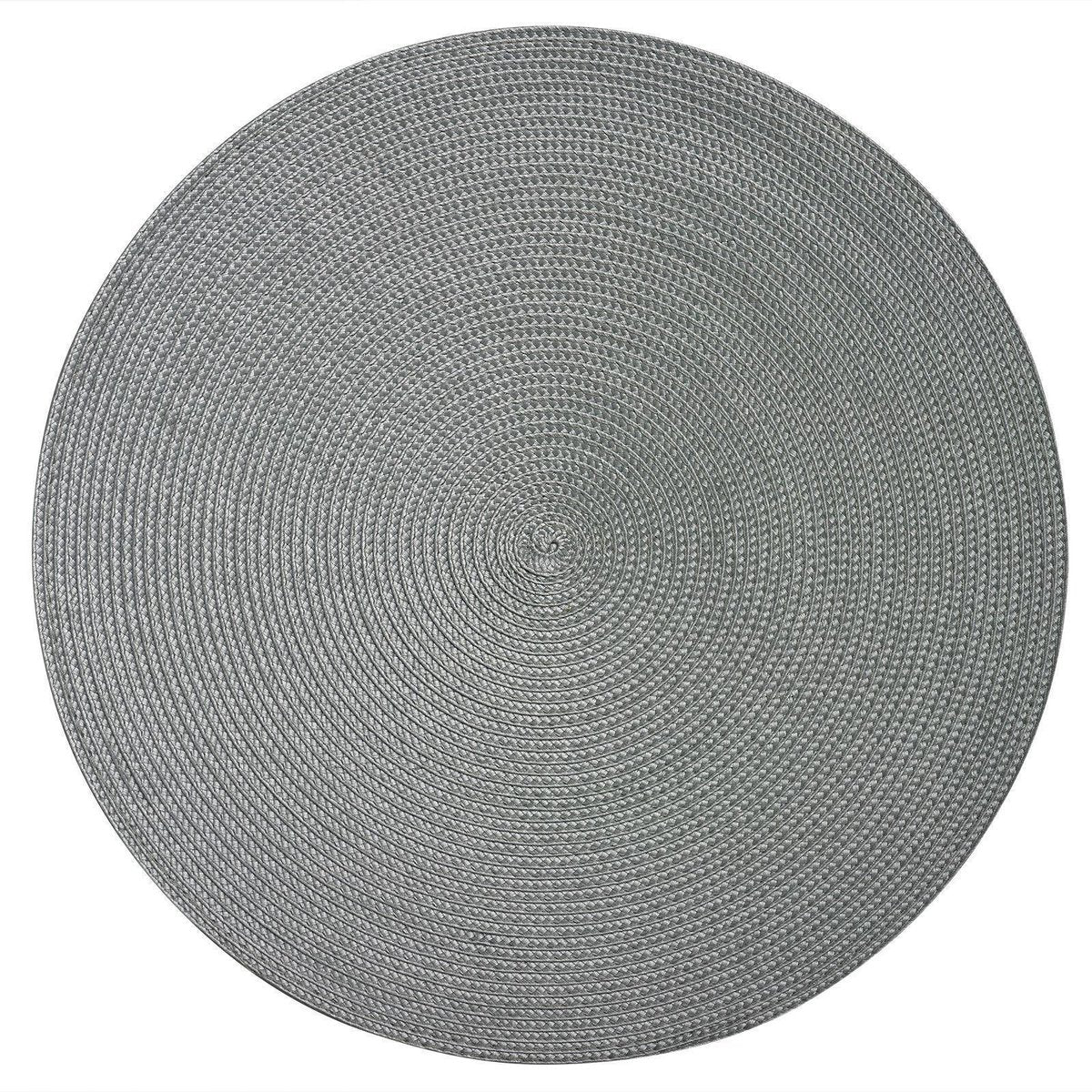 Westmark juego de 4 manteles individuales, ø 38 cm, polipropileno, gris, colección saleen: círculo