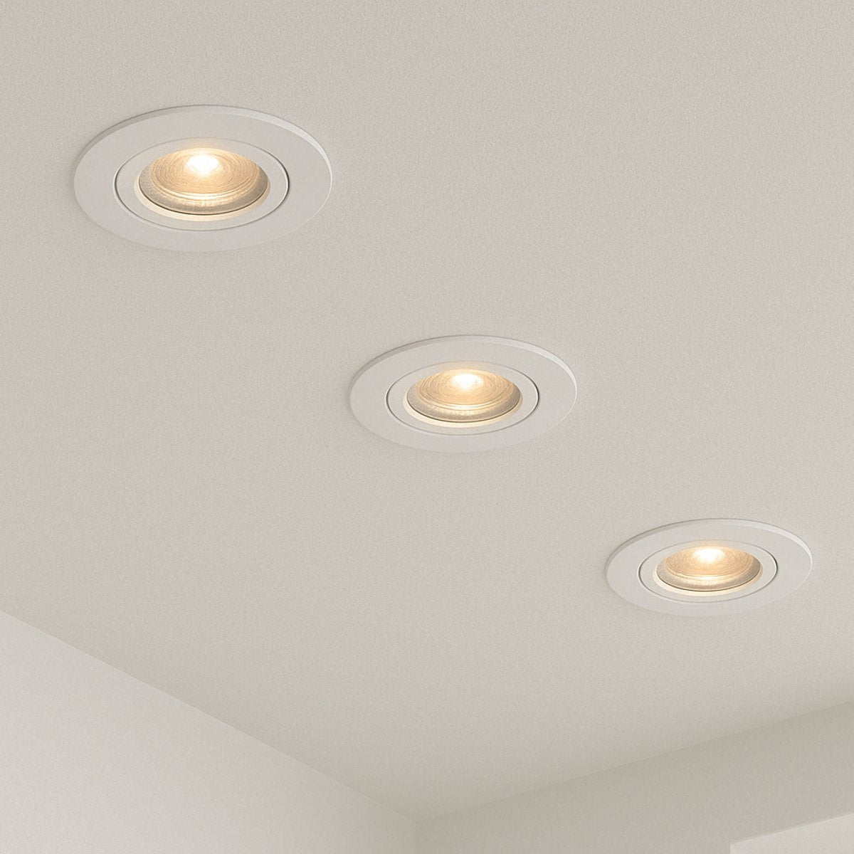 Faretti da incasso LED smart Calex - 3 pezzi - collegabili - illuminazione intelligente - dimmerabile - luce bianca calda - bianco
