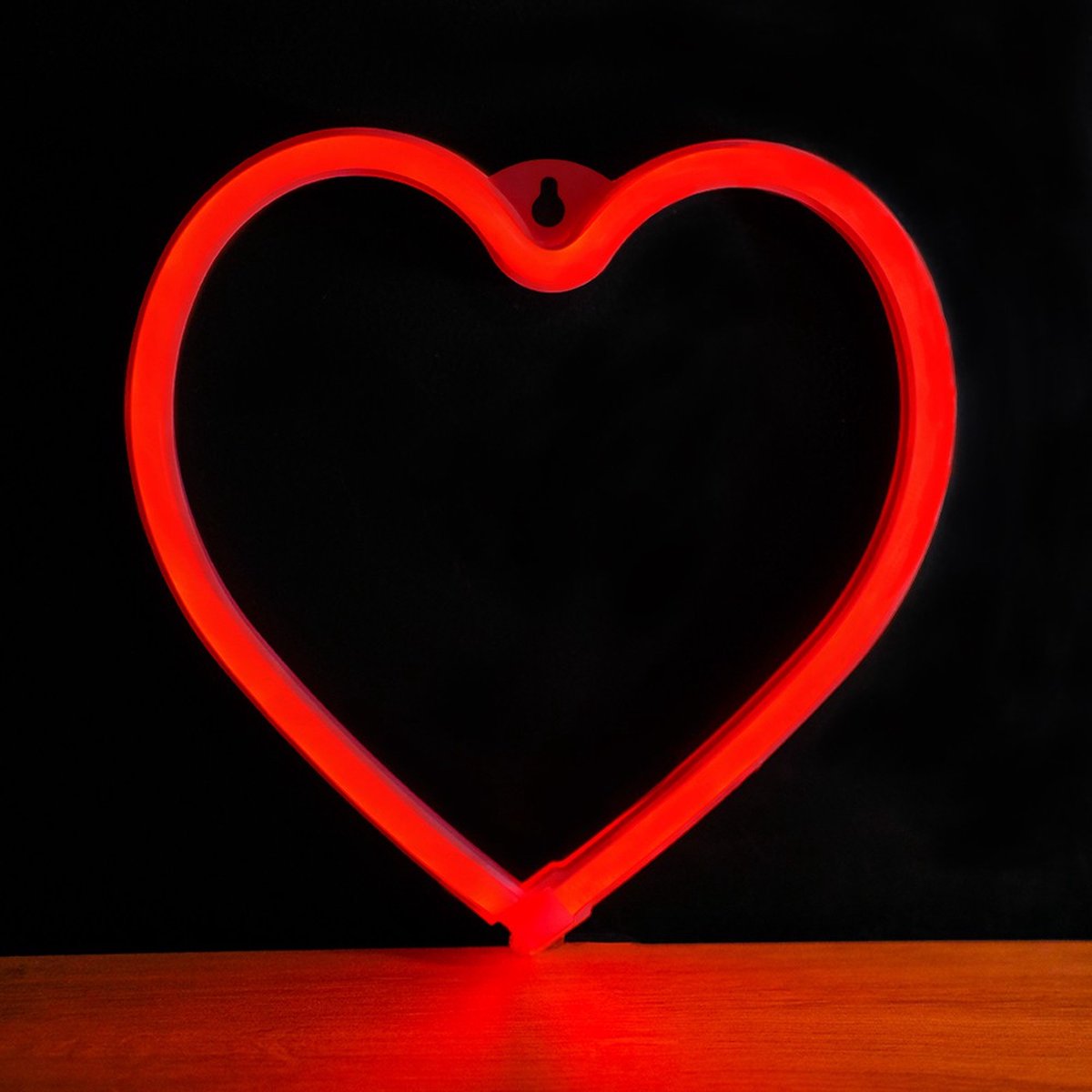 Forever flne07 - luz LED neón corazón rojo batería + USB