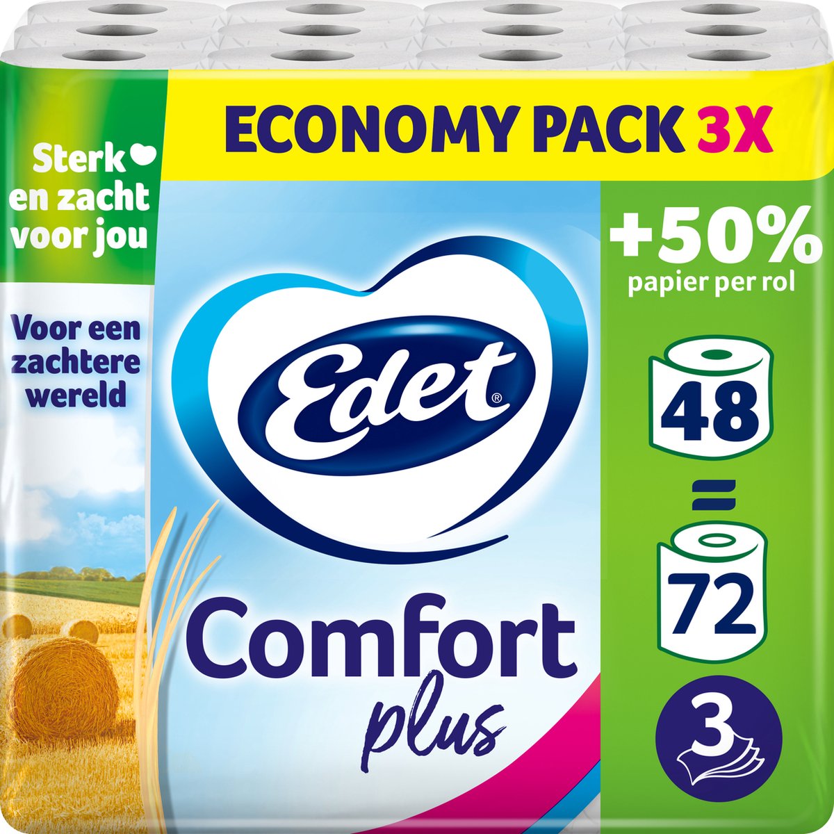 Edet comfort plus toiletpapier 3 laags 48 stuks