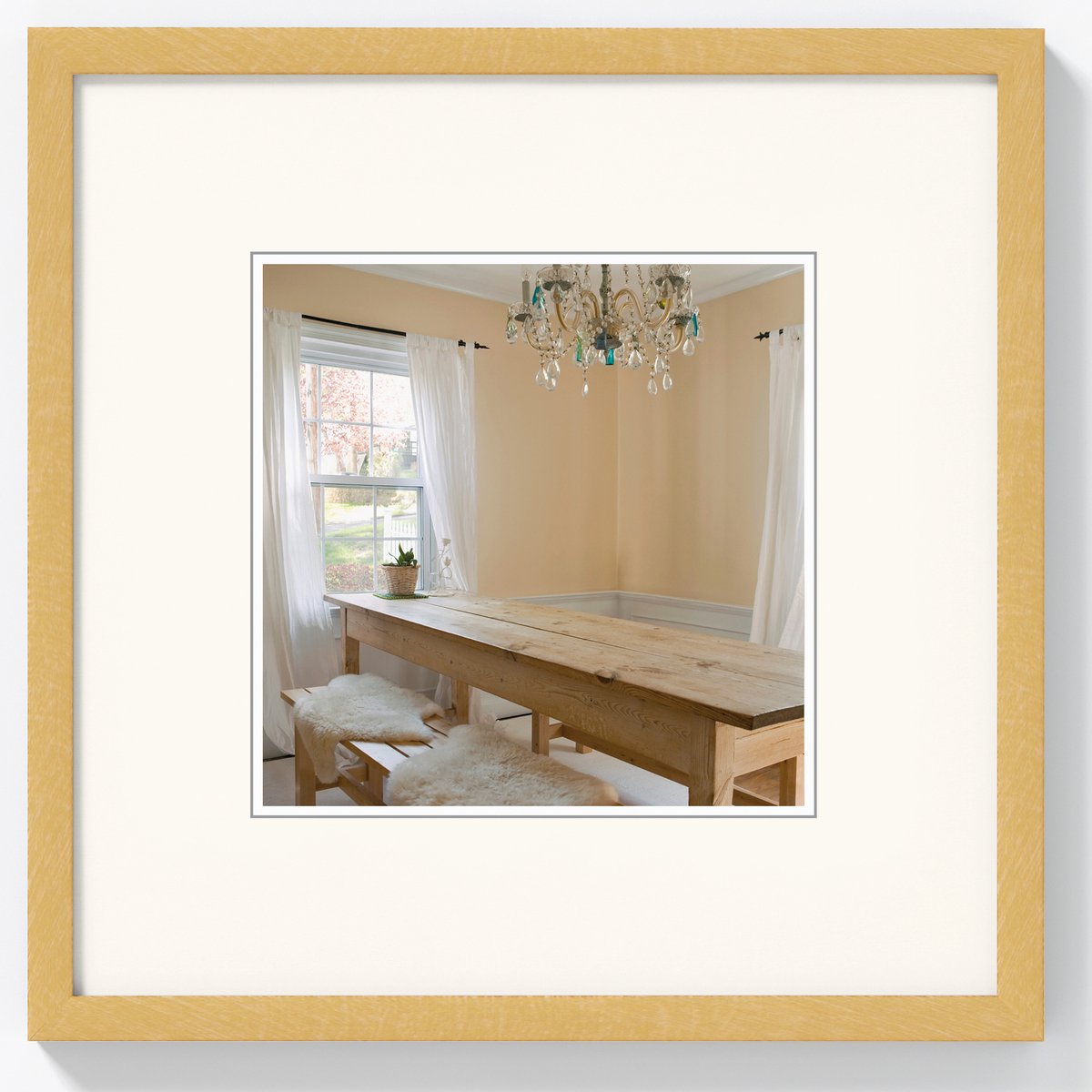 Peperoni Walther - cornice in legno - misura foto 15x15 cm - oro