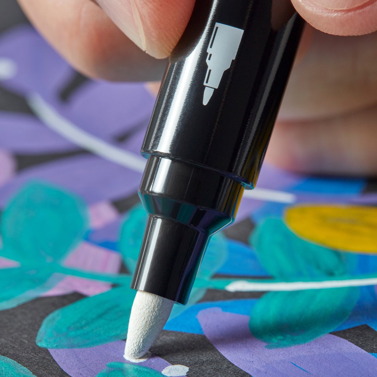 Sharpie acryl marker - permanent, waterdicht, geel (1-4mm)