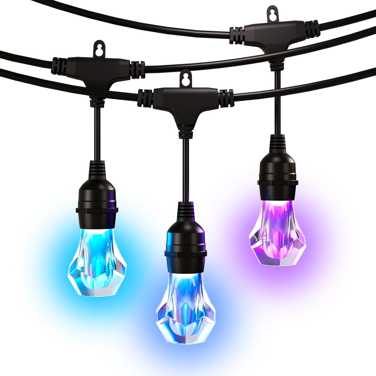 Nanoleaf essentials matter smart multicolour outdoor string light starter kit - led - 15m - zwart