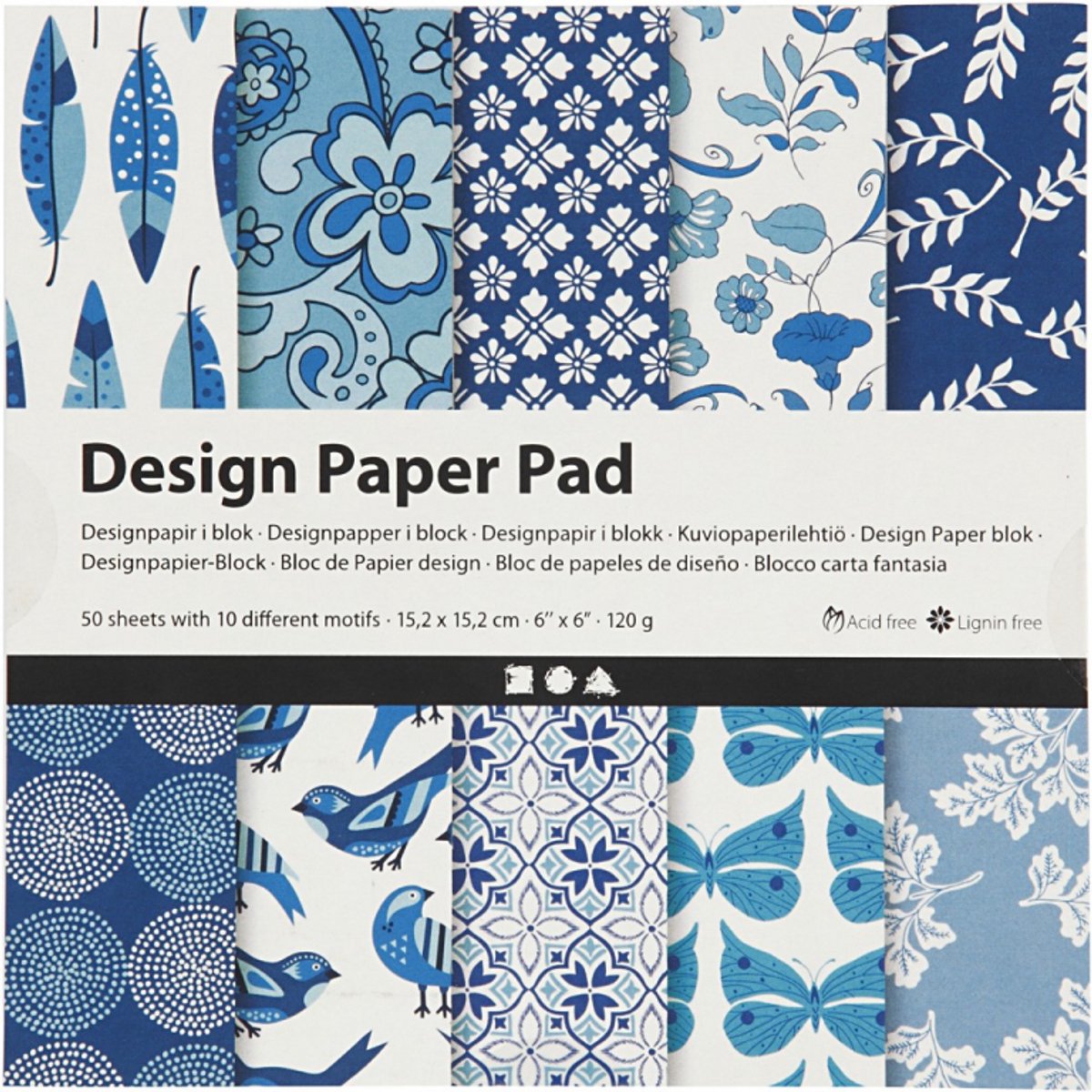 Bloque de papel de diseño de la empresa Createiv, 50 hojas