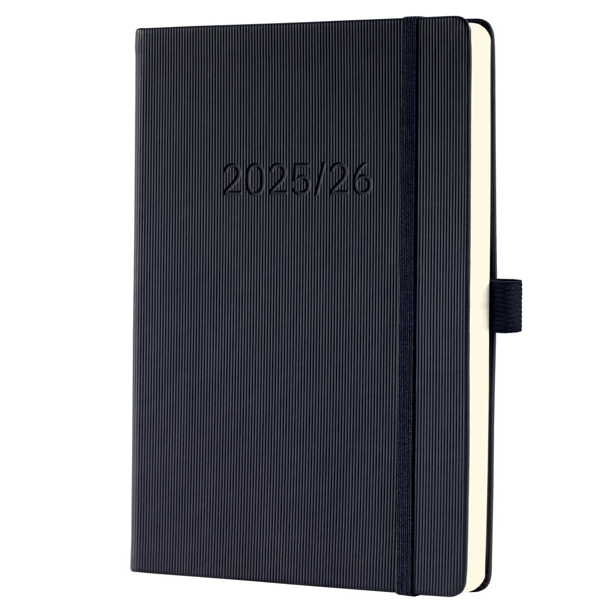 Agenda settimanale Sigel con note page conceptum - formato A5 - anno 2025 2026 - 18 mesi - nera - copertina rigida - si-c2603