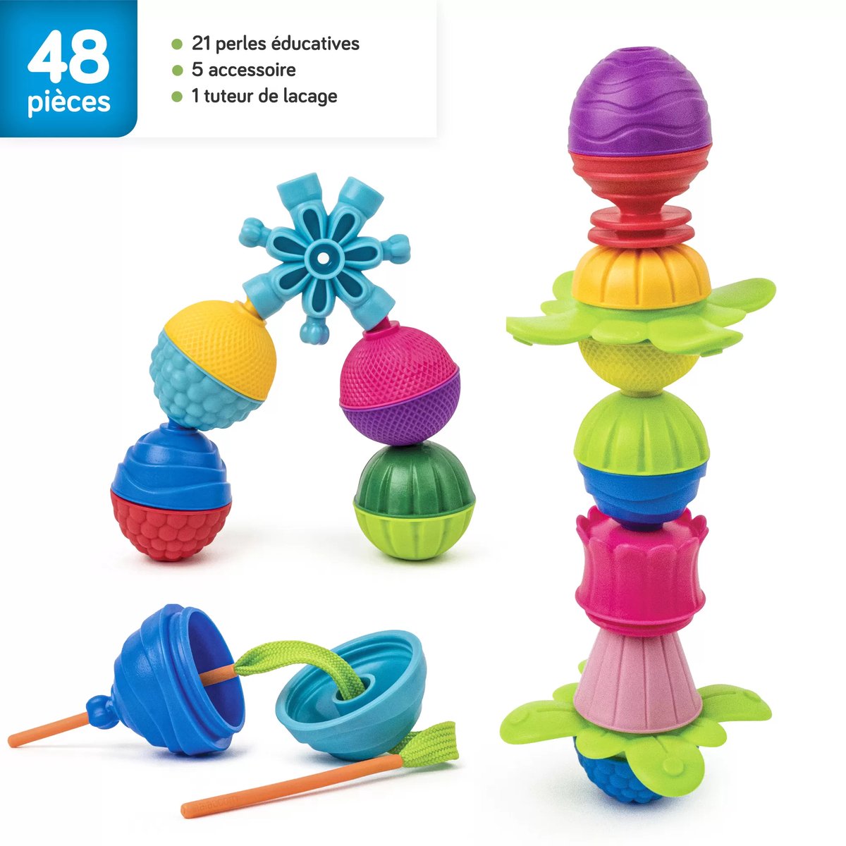 Lalaboom - giocattoli da costruzione - perline educative - perline a clic