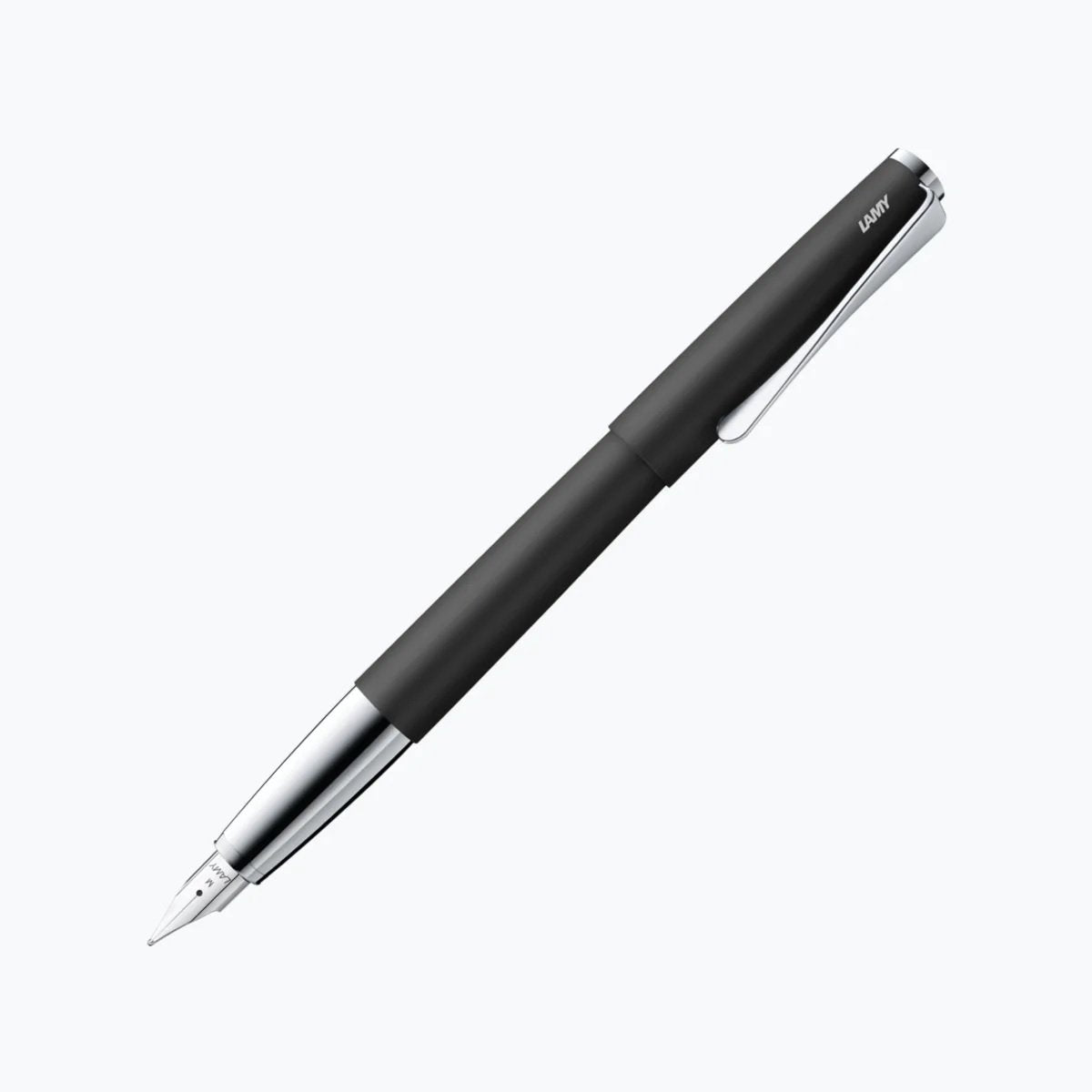 Pluma estilográfica Lamy studio negra | carcasa totalmente metálica | ancho de línea de punta de acero b | elegante clip de hélice | Incluye cartucho de tinta azul T10.