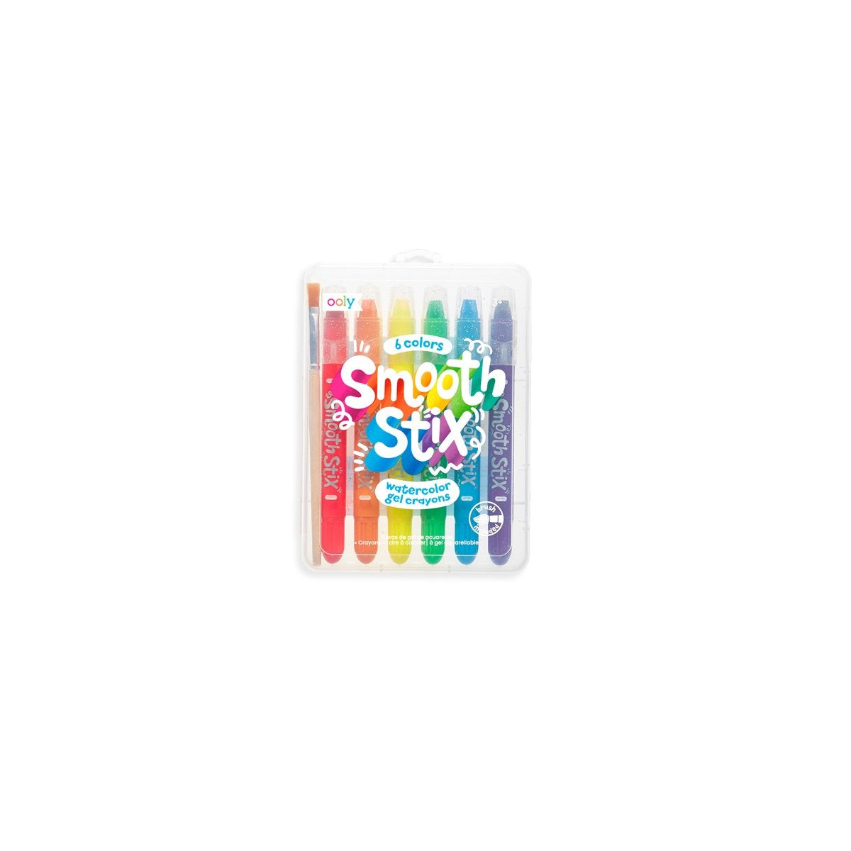 Ooly - stix liscio - pastelli ad acquerello - 6 pezzi
