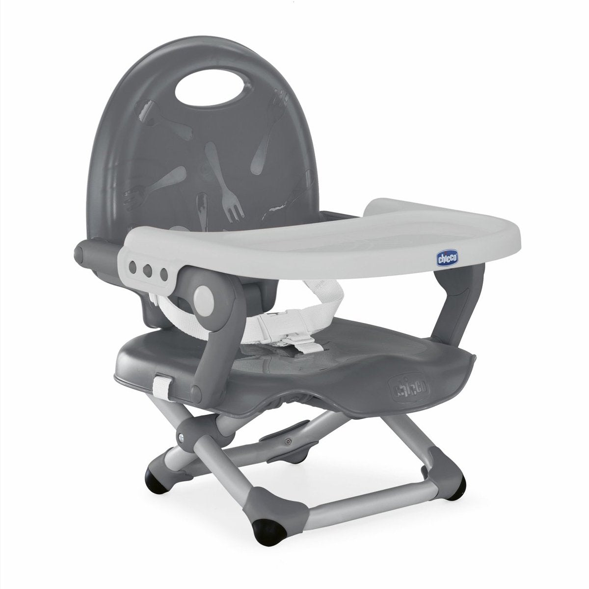 Chicco pocket snack stoelverhoger - grijs (6m+)