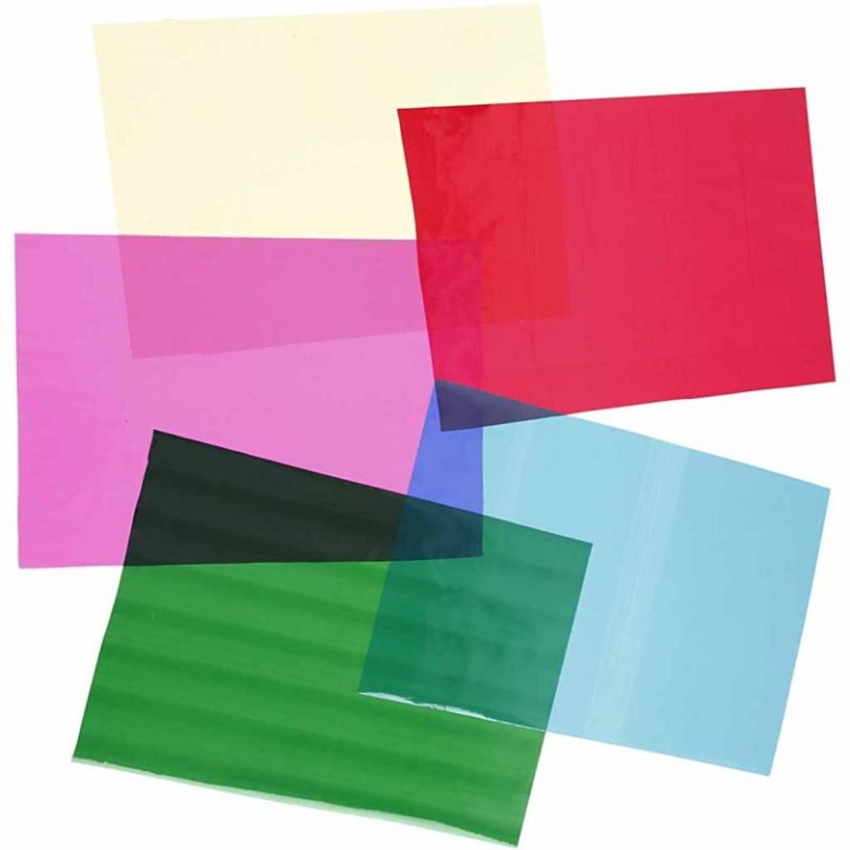 Hojas de celofán de la empresa Creativ - a4 - hoja 5x20 - multicolor