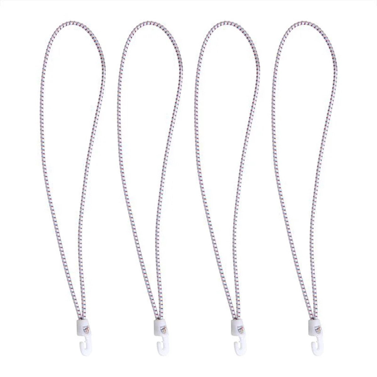 Proplus zeilbinder met nylonhaken - 35 cm - wit - 4 stuks