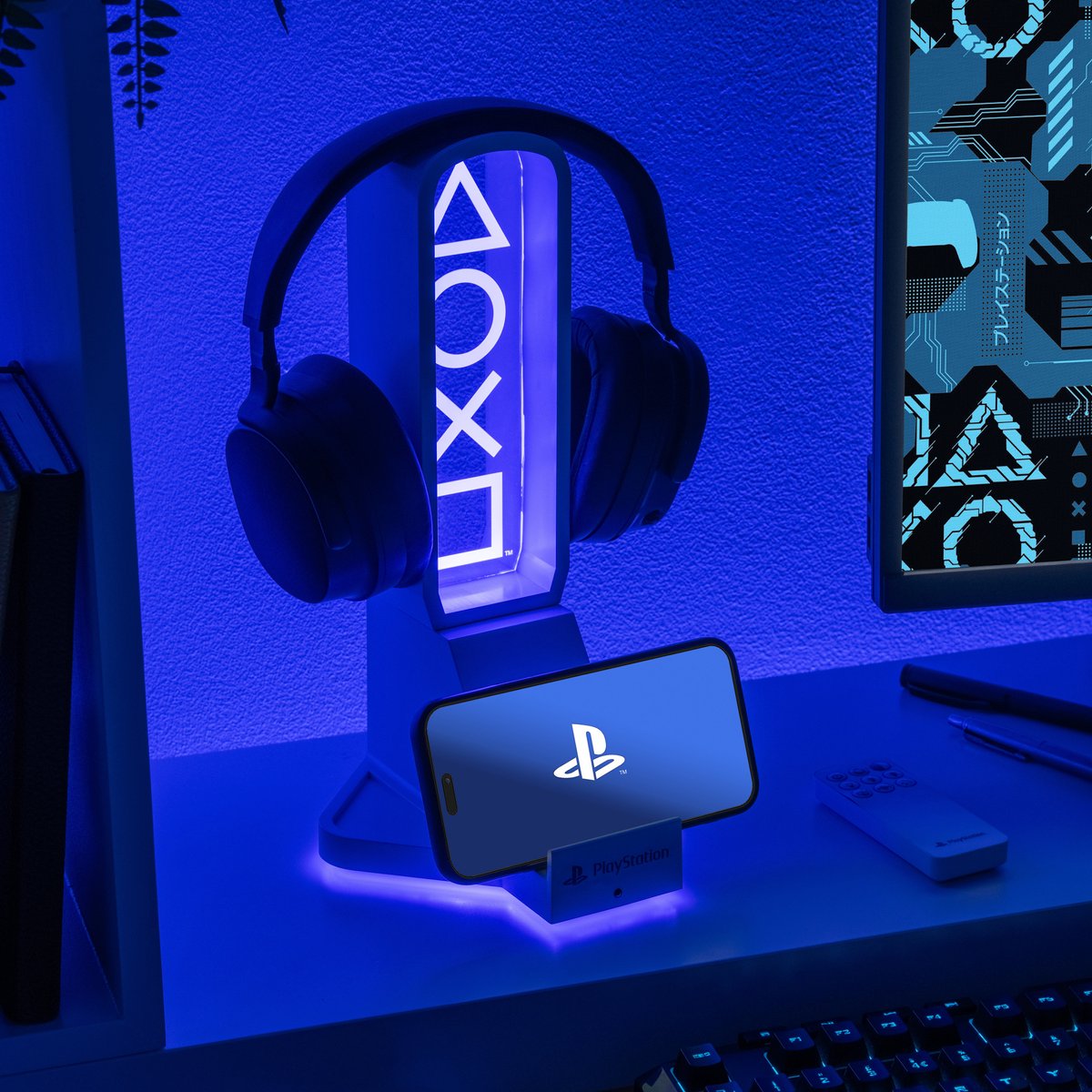 Supporto per cuffie 3 in 1 Paladone Playstation con illuminazione RGB –