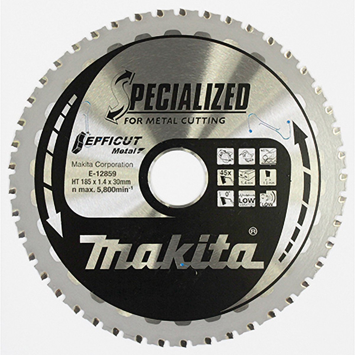 Makita cirkelzaagblad voor staal | efficut | ø 185mm asgat 30mm 45t - e-12859