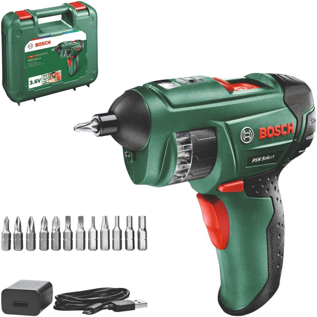 Cacciavite a batteria Bosch Bosch PSR Select verde - 3,6 V