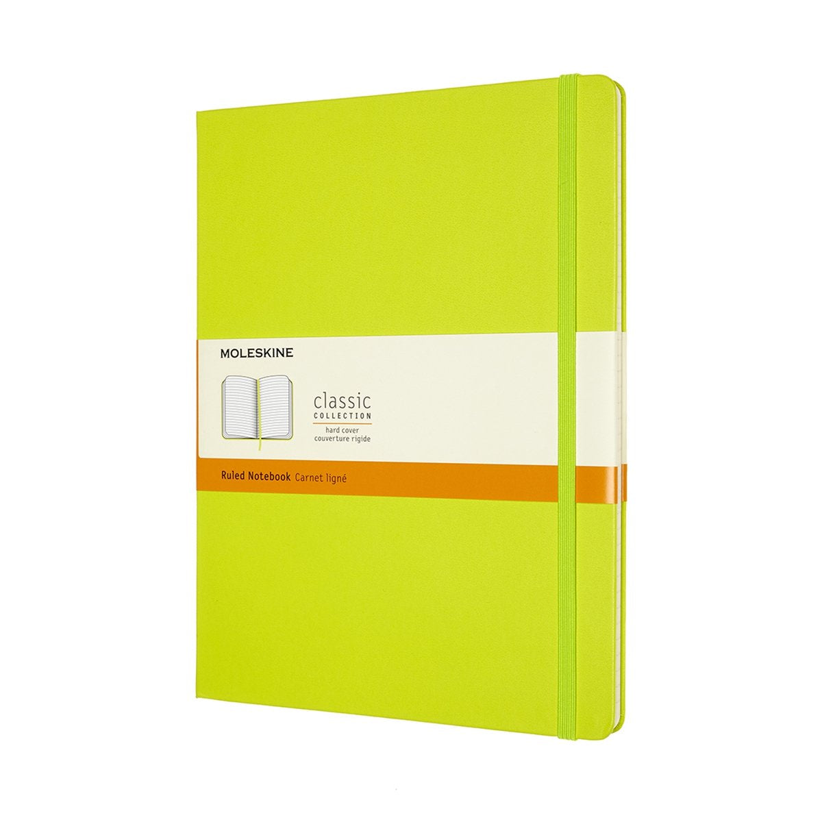 Taccuino classico Moleskine - extra large - copertina rigida - a righe - verde limone
